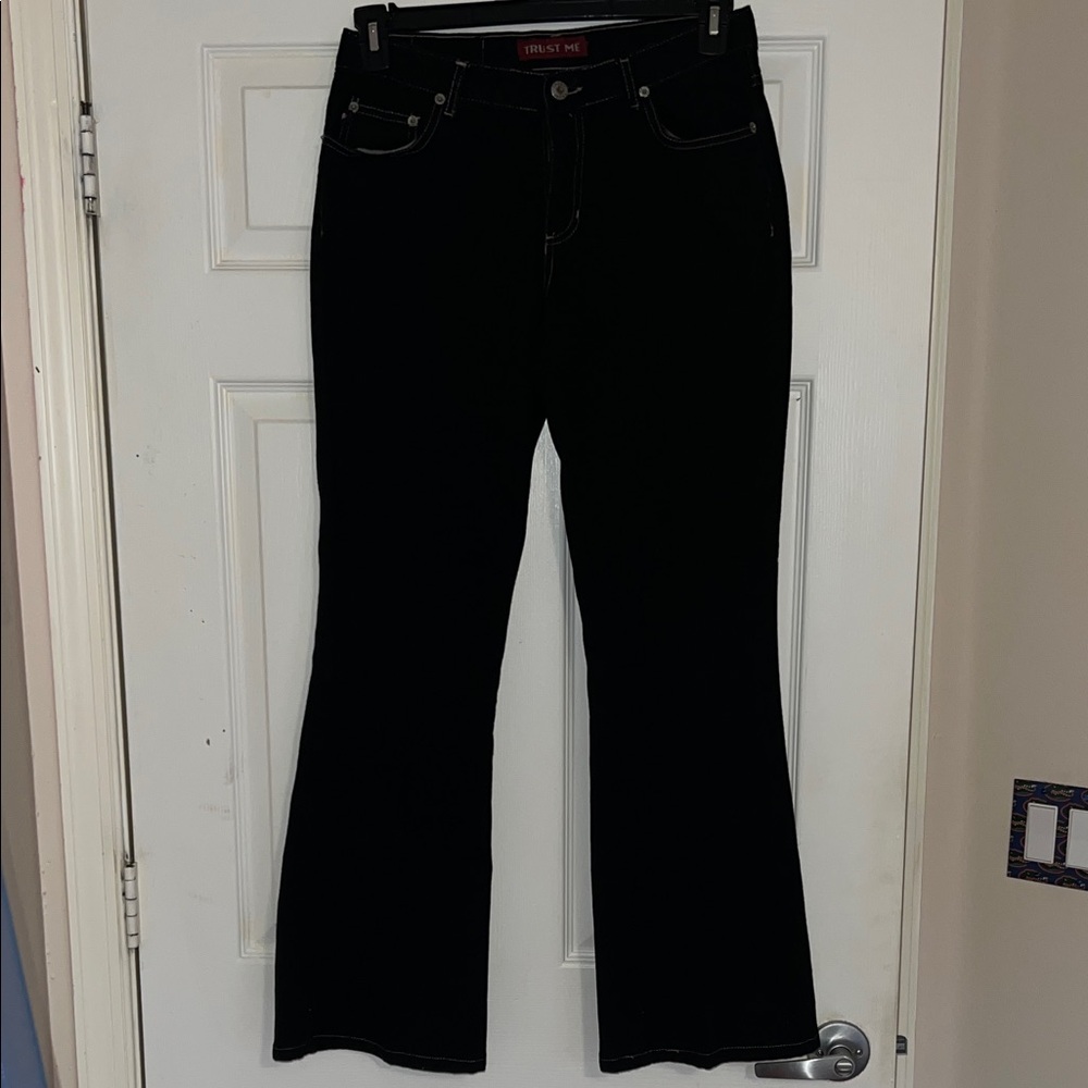 Vintage Trust Me Black Bootcut Jeans
